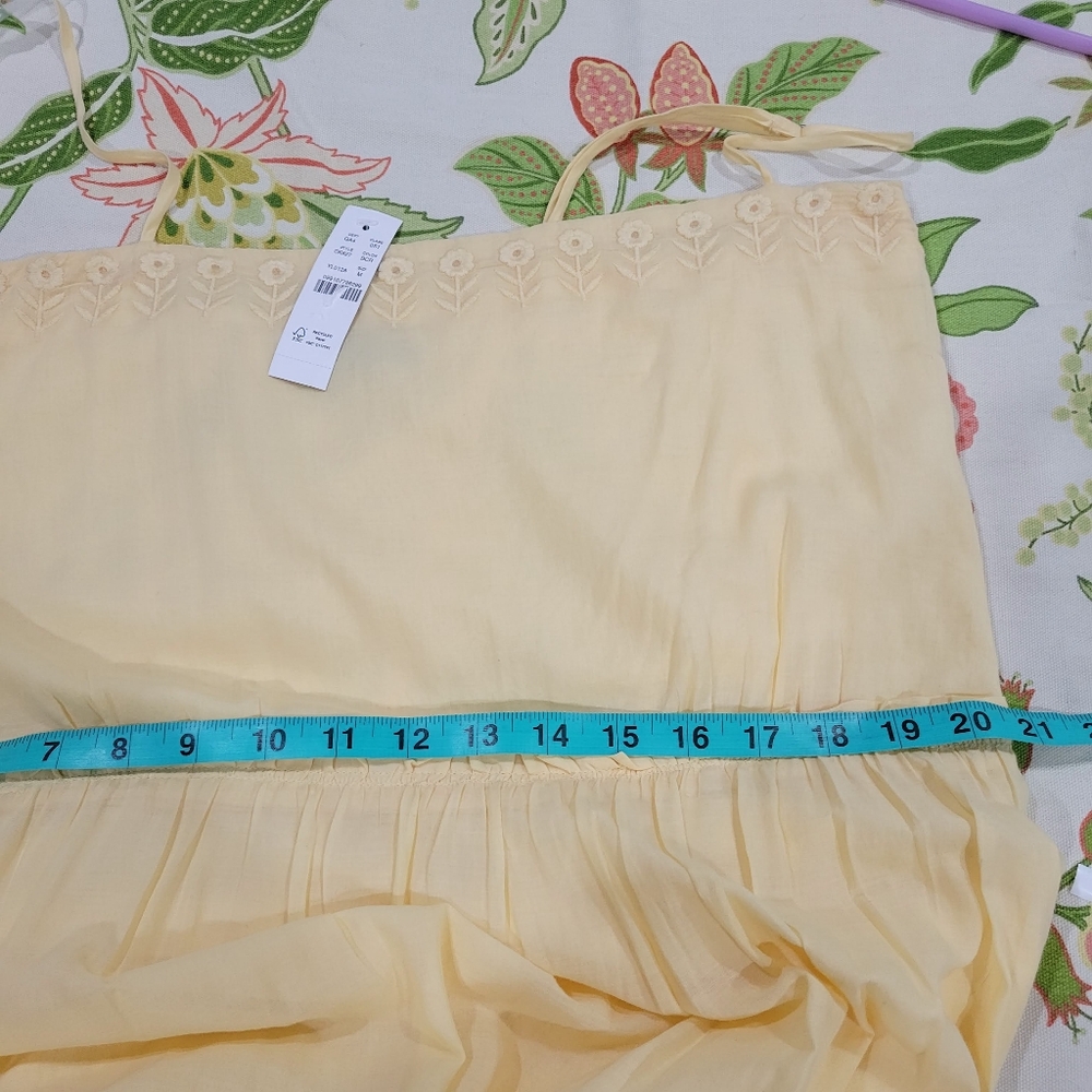 J Crew Sorrento dress in Organic cotton voile CK827 Size M Yellow NWT - Picture 11 of 11